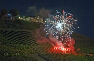 Bengalische Beleuchtung am Weinfest 2013