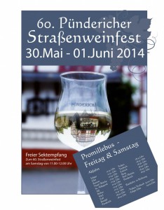 Plakat Straßenweinfest Mai 2014