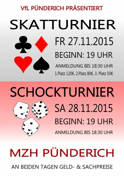 Skatturnier u. Schockturnier